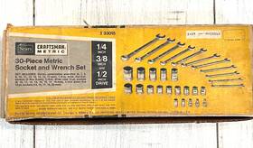 933015 Craftsman Usa Vintage 30 Piece Rarest All Metric -v- Socket /wrench Set