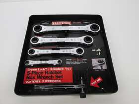 942380 Craftsman 5 Piece Ratchet Box Wrench Set Crown Lock