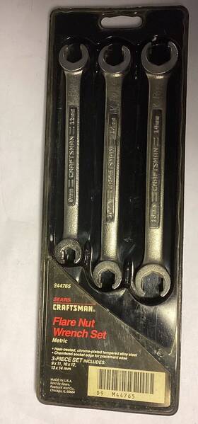 944765 Craftsman 3 Piece Metric Flair Nut Wrench Set