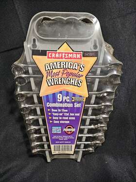 947001 Craftsman Usa 9 Piece Metric Combination Wrench Set 9-17mm New