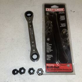 952164 Craftsman 7-piece Bolt-out Ratcheting Damaged Bolt Nut Remover Set Black