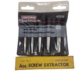 952315 Craftsman Screw Extractor Set 5-piece #7 Hanson Drill Bit Vintage Usa