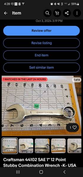 C1567 Craftsman Stubby Wrench Set