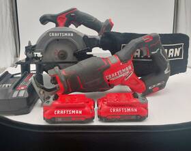 Cmcs505 Craftsman Craftsmen 20v 5 Piece Set 3/8 Circular Saw &reciprncating Cmcs505/cms300