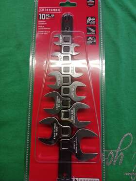 Cmmt12052lz Craftsman New 10 Pc Sae Crowfoot Wrench Piece Set