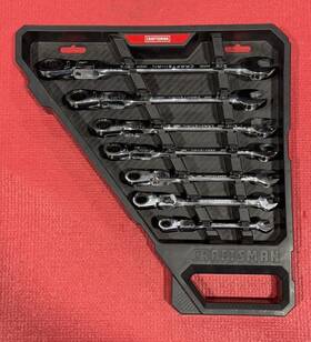 Cmmt12060 Craftsman 7pc Set Locking Ratcheting Wrenches Flex Head Sae With Storage Tray