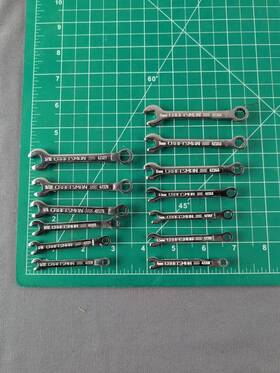 Craftsman Cmmt42339/42319 Midget Wrench Set Sae And Metric Lot Of 13 See Pictures