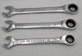 Cmmt4256 Craftsman 12 Point Inch Sae Ratcheting Wrench Lot 3 4 7/16 1/2 9/16