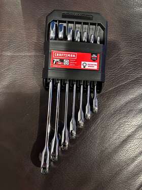 Cmmt87020 Craftsman 7pc 12 Pt Sae Ratcheting Wrench Set Brand New