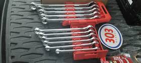 Craftsman Cmmt87077 11-pc Metric Combination Wrench Set 8-19mm Steel With Red Tray