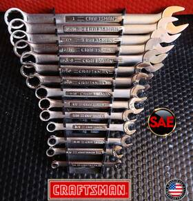 Crafts14pc Craftsman 14pc Sae Combination Wrench Set 1/4 Inch To 1 12-pt Made In Usa