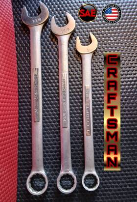 Crafts3pc Craftsman 3pc Big Combination Wrench Set 1 Inch 1-1/8 1-1/4 12-pt Usa