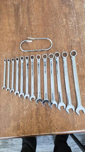 45896 Craftsman Professional Metric Combination Wrench Set 13pc Chrome 7-19mm