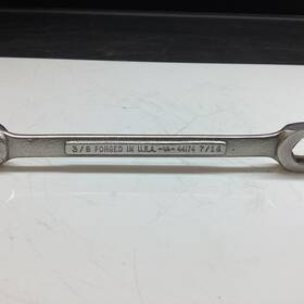 Vv-441174 Craftsman Vintage Flare Nut Line Wrench 3/8 And 7/16 Usa Made