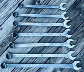 Cw-4646 Cromwell Vintage 7 Pc Combination Wrench Set