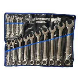 5522 Cummins Industrial Tools 14pc Combination Wrench Set Sae Sizes 3/8 Inch To 1