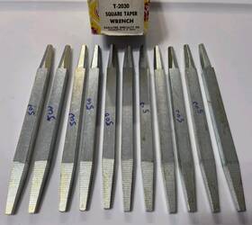 Douglas T-2030 Vintage Square Tapered Straight Seat Wrench - Set Of 11