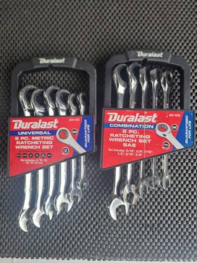 64-140 Duralast 64-105 And Reversible 6 Pc. Metric Ratcheting Wrench Set