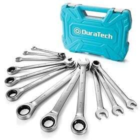 Duratech 931213200199 12-piece Ratcheting Combination Wrench Set 72-tooth Metric 8-19mm