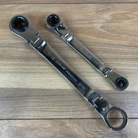 Dt2r4in1s Duratech 4-in-1 Wrench Set Flex-head Reversible With Rolling Pouch
