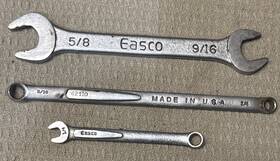 62111 Easco 3pc Tools Usa Sae Combination Wrenches Mixed Lot