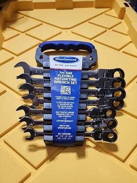 702231 Eastwood 7 Piece Metric Flexible Ratcheting Wrench Set Chrome Vanadium Steel