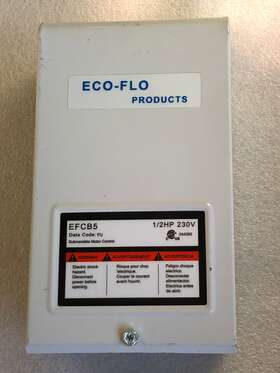 Efcb5 Eco Flo Efcb7 3/4 1/2 Hp Control Box For 4 Inch Well Submersible Pump
