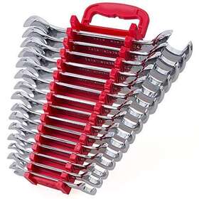 Efficere 858574007273 15-piece Premium Angle Head Open End Wrench Set Chrome Vanadium Steel Mirro