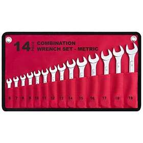 Efficere 858574007716 14-piece Essential Metric Combination Wrench Set In Roll-up Pouch No Skipped