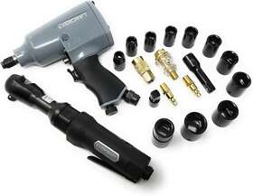 766-1015 Evercraft 701003169076 20 Pc. Air Impact Wrench And Ratchet Kit