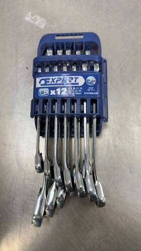 E111106-us Expert 12pc Metric Reversible Combination Ratcheting Wrench Set 8mm - 19mm New