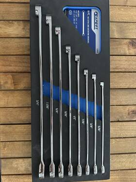E111119 Expert 8-pc. Sae Extra Long Ratcheting Wrench Set - 12-pt