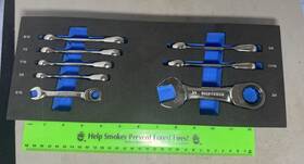 Bprw10sbfst Flex - 10 Piece Cornwell Bluepower Sae Stubby Ratcheting Wrench Set