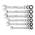 Ft-wrench8-13 Feita Ratcheting Wrench Set Combination Chrome Metric Pieces