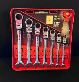 9700p Gearwrench 082171990175 Professional Ratcheting Combination Wrench Set 7 Pc 3/8 Inch -3/4