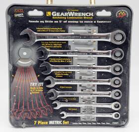 Gearwrench 099575720000 Nos 7pc Metric Ratcheting Box End Combination Wrench Set 8-18mm 72000