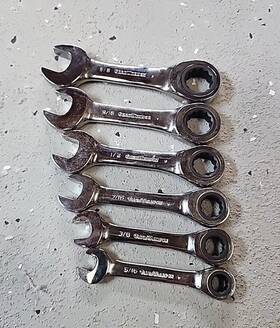 85027t Gearwrench 6-pc Sae Ratcheting Stubby Combination Wrench Set