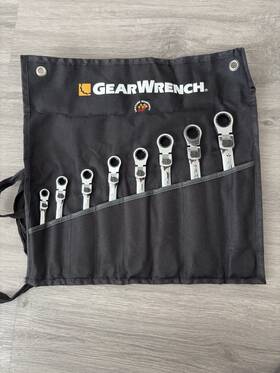 Gearwrench 85798r 8pc Sae Flex Head Reversible Ratcheting Wrench Set