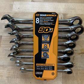 86694-06 Gearwrench 8-piece Metric Combination Ratcheting 90t Wrench Set New
