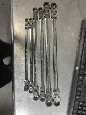 86830 Gearwrench 6pcs 90t Double Flex Gearbox Metric Set - Silver