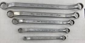 080-084 Gray Tools 5 Canada Standard Chrome Mechanics Dbl Box End Wrenches 12 Point