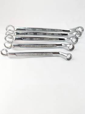 S4375 Great Neck 5pc Chrome Deep Offset Double Box End Wrench Set