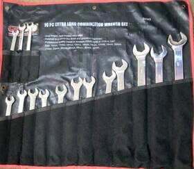 89343 Grip 16 Pc Extra Long Combination Wrench Set