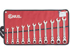 Gw-7411m Genius Tools Piece Stainless Steel Metric Combination Flex Head Ratcheting