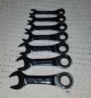 Gw-7707s Genius Tools Sae Stubby Combination Ratcheting Wrench Set