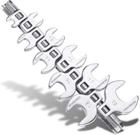 Hang Zhou Great Star Industrial Co. Ltd. 445025245266 Workpro 3/8 Inch Drive Crowfoot Wrench Set 10-piece Metric With Cli