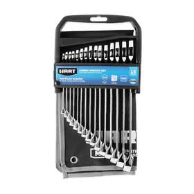 Hhpwcw204 Hart 15-piece Mm Combination Wrench Set With Tool Pouch Chrome Finish