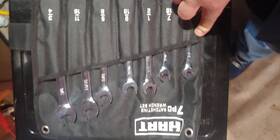 Hhpwrw101 Hart Tool 7-piece Sae Ratcheting Wrench Set With Pouch Chrome