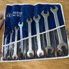 350-8 Heyco W. Germany 8 Piece Metric Open End Wrench Set 4-18 Zelenda No