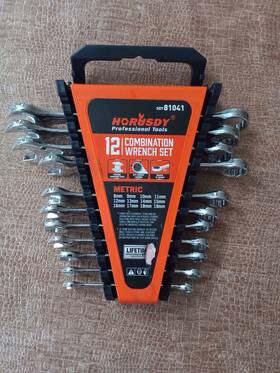 81041 Horusdy 12-piece Metric Wrench Set Combination With Organizer